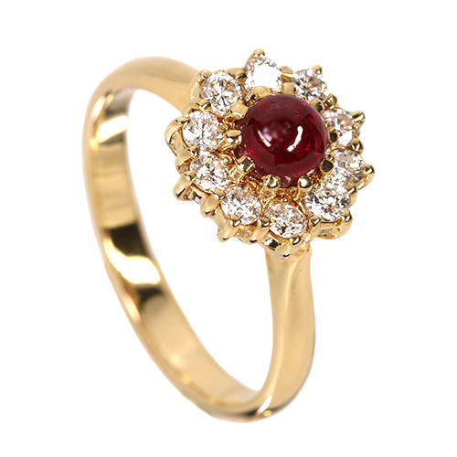 cocochanK18 ルビー0.34ct ダイヤモンド0.17ctリング 楽天市場】リング 指輪 9.5号 18金 K18イエローゴールド ルビー