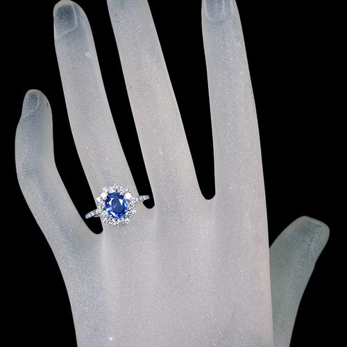 第433回抽選販売＞非加熱ブルーサファイア 1.8ct ダイヤモンド 0.7ct