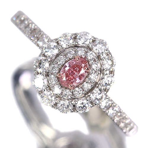 ピンクダイヤモンド 0.11ct/FIP/SI1 ダイヤモンド 0.6ct プラチナ 