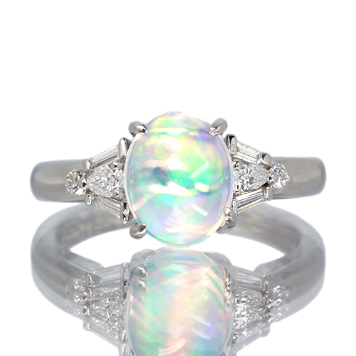 メキシコ産ウォーターオパール 約1.7ct ダイヤモンド 0.2ct