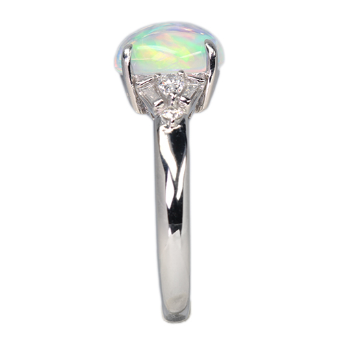メキシコ産ウォーターオパール 約1.7ct ダイヤモンド 0.2ct