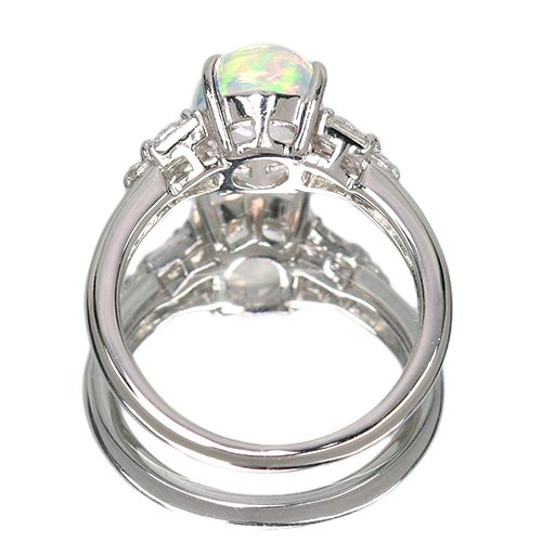 メキシコ　ウォーターオパール　シルバーリング ウォーターオパール ( メキシコオパール ) リング 0.95ct
