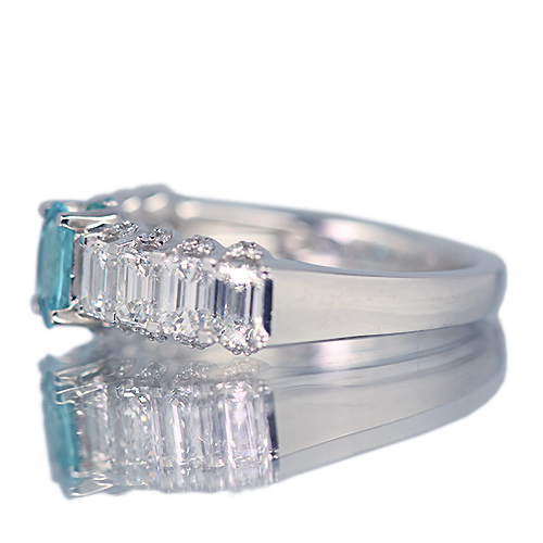 ブラジル産パライバトルマリン 0.44ct/0.02ct ダイヤモンド 約1.5ct