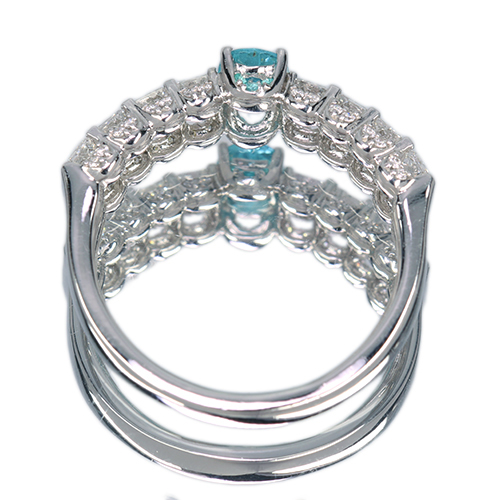 ブラジル産パライバトルマリン 0.44ct/0.02ct ダイヤモンド 約1.5ct