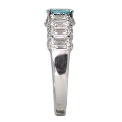 ブラジル産パライバトルマリン 0.44ct/0.02ct ダイヤモンド 約1.5ct