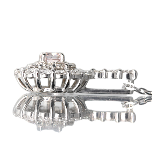 ピンクダイヤモンド 0.154ct/FLOP/I1 ダイヤモンド 0.5ct プラチナ
