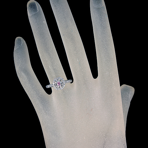 ピンクダイヤモンド 0.103ct/FIPP/SI1 ダイヤモンド 0.7ct プラチナ