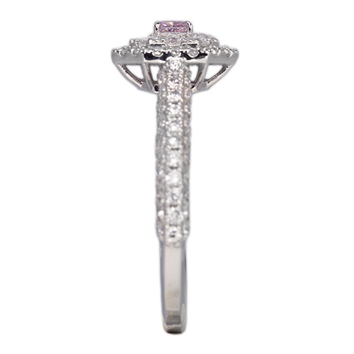 ピンクダイヤモンド 0.103ct/FIPP/SI1 ダイヤモンド 0.7ct プラチナ