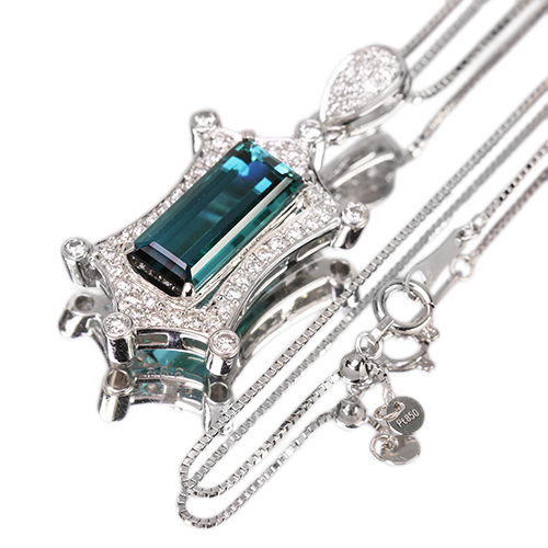 インディゴライトトルマリン(ブルートルマリン) 3.8ct ダイヤモンド