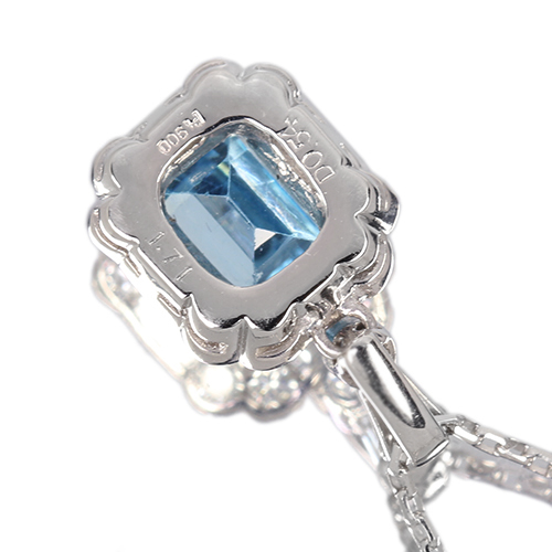 スイスブルートパーズ 1.7ct ダイヤモンド 0.5ct プラチナ