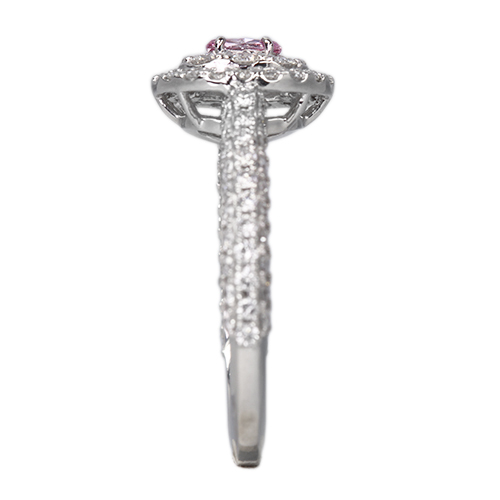 ピンクダイヤモンド 0.11ct/FIPP/SI2 ダイヤモンド 0.7ct プラチナ