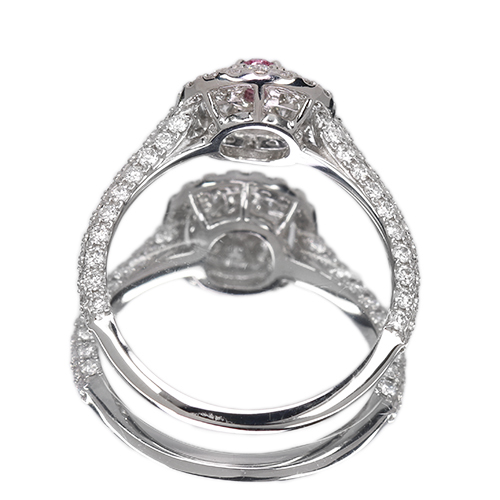 ピンクダイヤモンド 0.11ct/FIPP/SI2 ダイヤモンド 0.7ct プラチナ