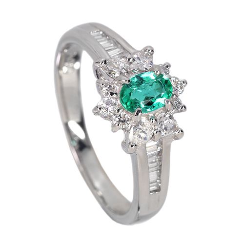 ブラジル産パライバトルマリン 0.36ct ダイヤモンド 0.5ct