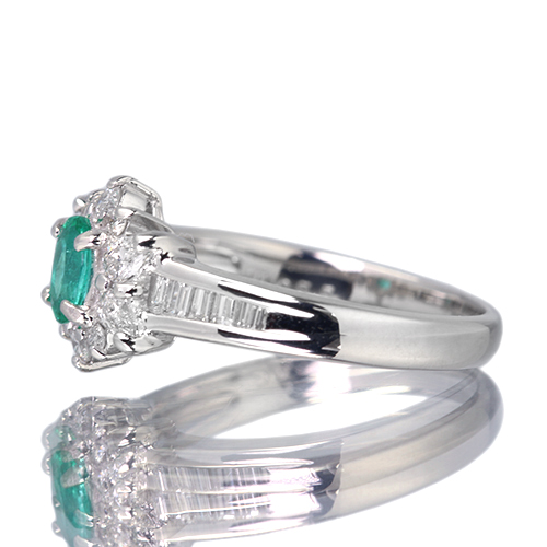 ブラジル産パライバトルマリン 0.36ct ダイヤモンド 0.5ct プラチナ