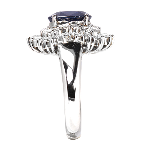 ミャンマー産(ビルマ産)非加熱ブルーサファイア 約2ct ダイヤモンド