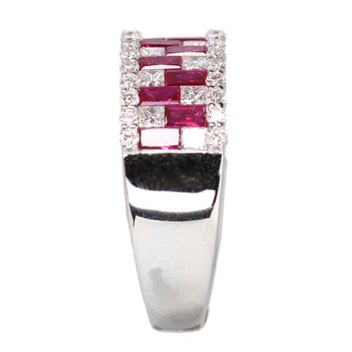 ルビー 2.0ct ダイヤモンド 1.1ct ホワイトゴールド リング(指輪