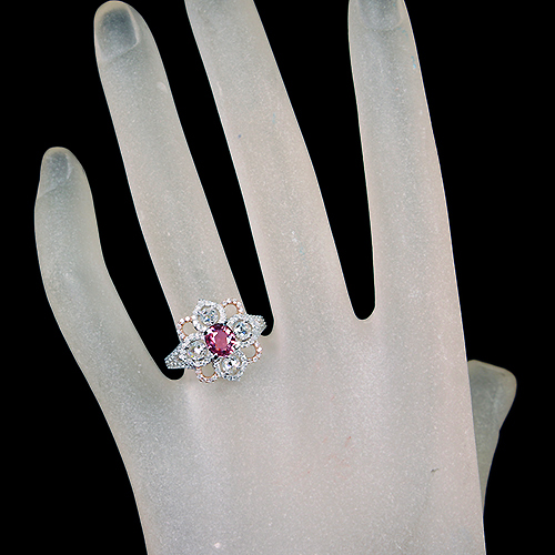 Pt850 非加熱 サファイア2.08ct ダイヤ0.4ct リング Pt850 サファイア2.08ct ダイヤ0.4ct リングの通販 by ColorFul