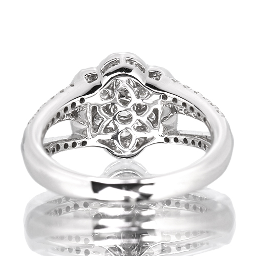 ダイヤモンド 約1.3ct ホワイトゴールド リング(指輪)【品質