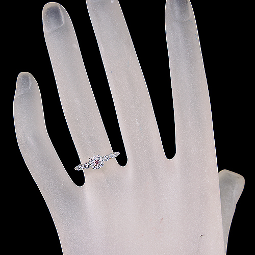 第438回抽選販売＞ピンクダイヤモンド 0.054ct/FIPP/SI1 ハートアンド