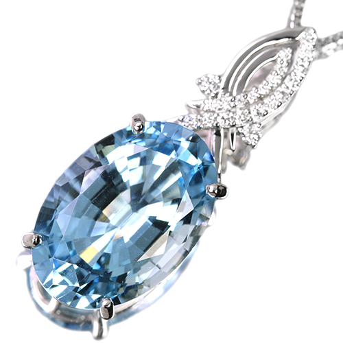 第440回抽選販売＞アクアマリン 13ct ダイヤモンド 0.2ct プラチナ