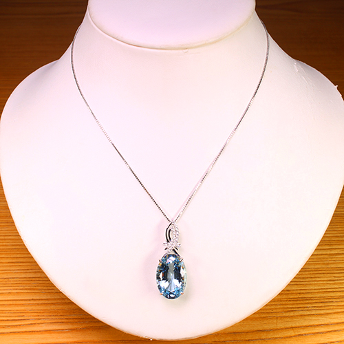 第440回抽選販売＞アクアマリン 13ct ダイヤモンド 0.2ct プラチナ