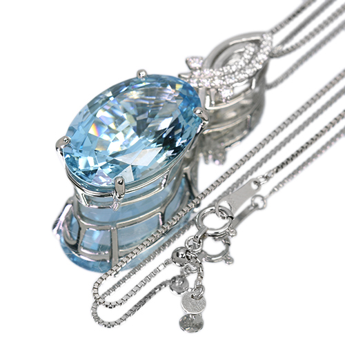 第440回抽選販売＞アクアマリン 13ct ダイヤモンド 0.2ct プラチナ