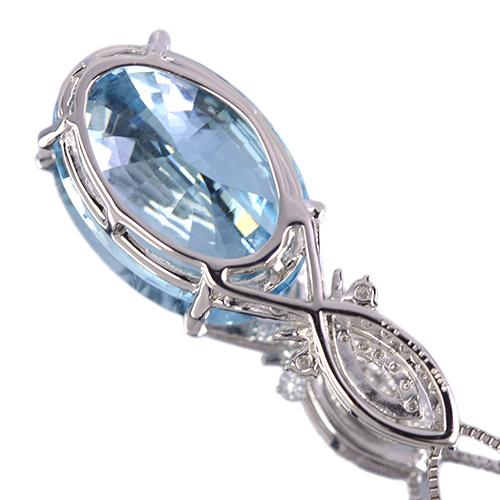 第440回抽選販売＞アクアマリン 13ct ダイヤモンド 0.2ct プラチナ