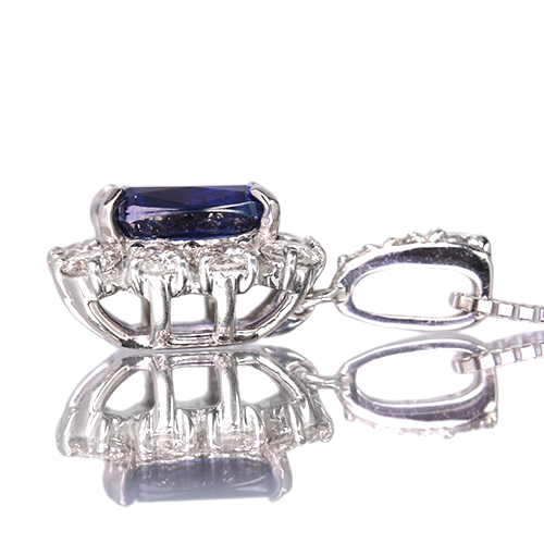 非加熱ブルーサファイア 1.4ct ダイヤモンド 0.6ct プラチナ