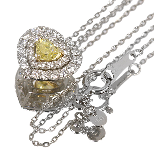 第440回抽選販売＞ハートシェイプイエローダイヤモンド 0.31ct