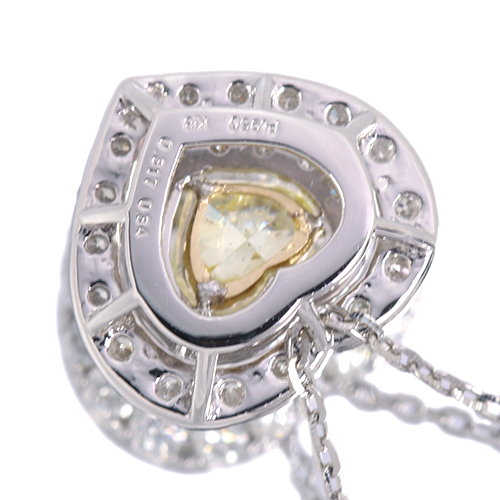 ハートシェイプイエローダイヤモンド 0.31ct/FIY/I1
