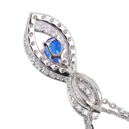 アウイナイト 0.075ct ダイヤモンド プラチナ ネックレス【品質