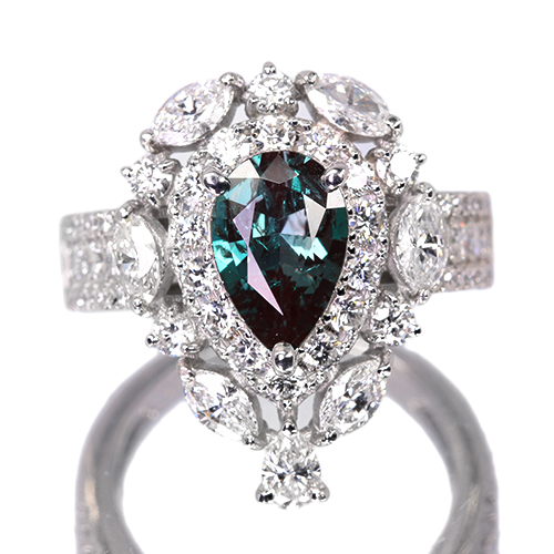 ブラジル産アレキサンドライト 1.6ct ダイヤモンド 2.1ct プラチナ