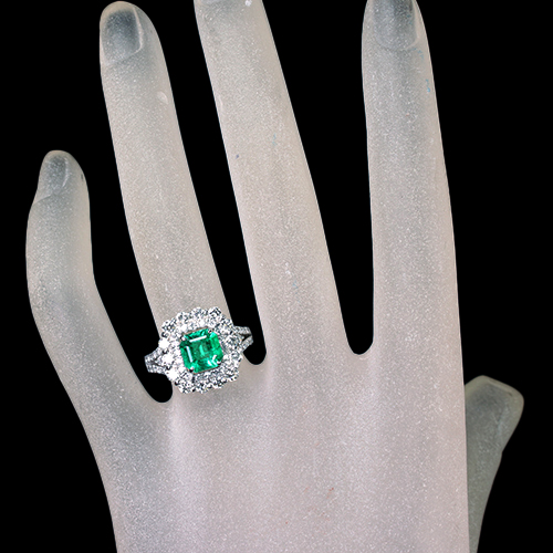 コロンビア産エメラルド(Vivit Green) 約1.2ct ダイヤモンド 1.0