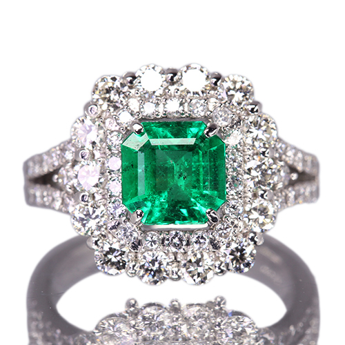 コロンビア産エメラルド(Vivit Green) 約1.2ct ダイヤモンド 1.0