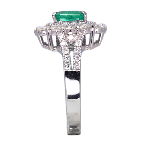 コロンビア産エメラルド(Vivit Green) 約1.2ct ダイヤモンド 1.0ct