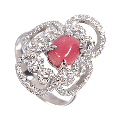 コンクパール 1.8ct ダイヤモンド 0.7ct プラチナ リング(指輪