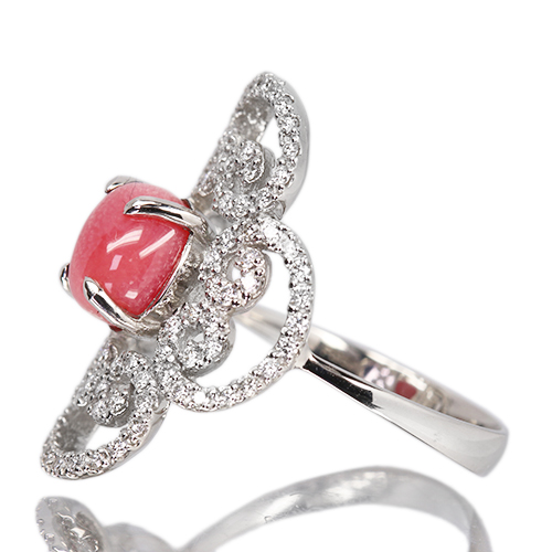 コンクパール 1.8ct ダイヤモンド 0.7ct プラチナ リング(指輪