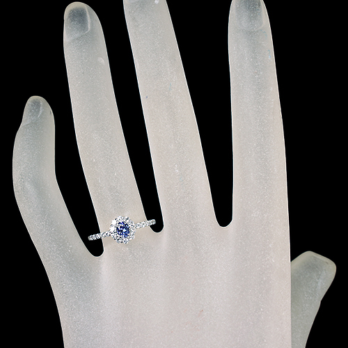 ベニトアイト 0.2ct ダイヤモンド 0.3ct プラチナ リング(指輪