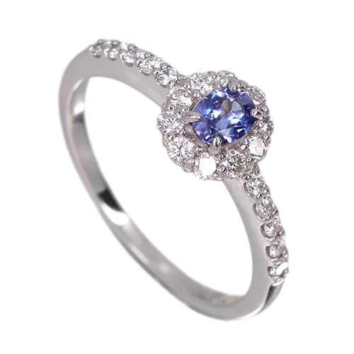 ベニトアイト 0.2ct ダイヤモンド 0.3ct プラチナ リング(指輪