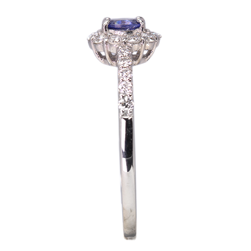 ベニトアイト 0.2ct ダイヤモンド 0.3ct プラチナ リング(指輪