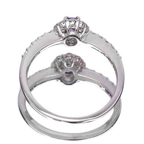 ☆レアストーン☆ 天然ベニトアイト ダイヤモンド リング 計0.147ct PT ☆レアストーン☆ 天然ベニトアイト ダイヤモンド リング 計