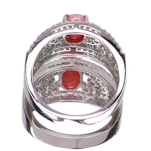 コンクパール 1.2ct ダイヤモンド 0.6ct プラチナ リング(指輪)【品質