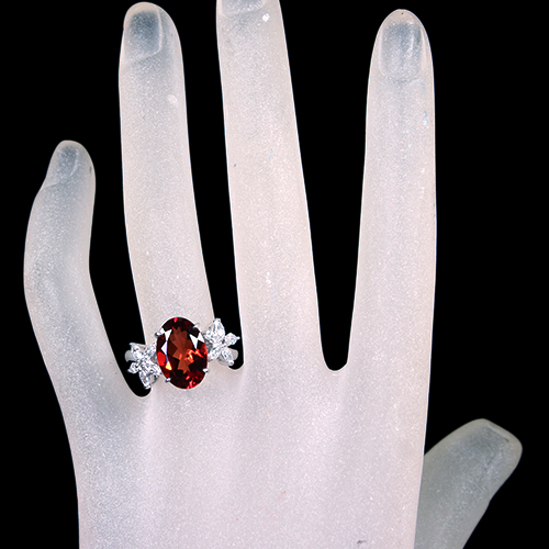 アンデシン 3.2ct ダイヤモンド 0.5ct プラチナ リング(指輪)【品質