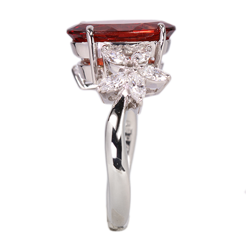 アンデシン 3.2ct ダイヤモンド 0.5ct プラチナ リング(指輪)【品質