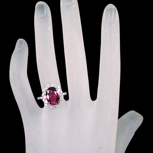 ルベライト 4ct ダイヤモンド 1ct プラチナ リング(指輪)【品質保証書