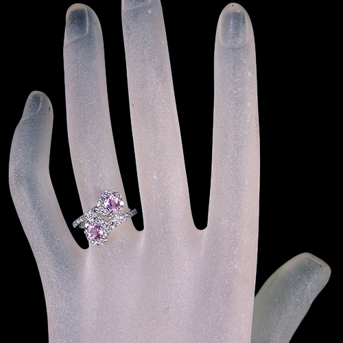 パパラチアサファイア　ダイヤモンド　プラチナリング 12号 パパラチアサファイア/ダイヤモンドプラチナリング