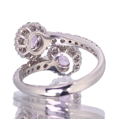 パパラチアサファイア 1.2ct ダイヤモンド 約0.7ct プラチナ リング