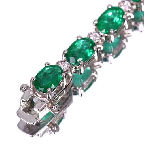 高級　エメラルドブレスレット エメラルド ブレスレット 8.5mm玉 No.1｜最高級パワーストーン