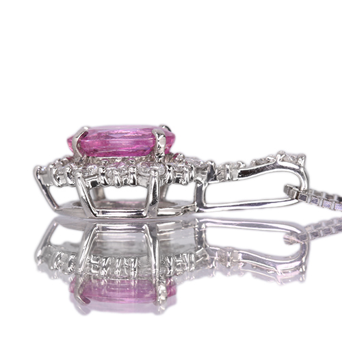 ピンクサファイア 1.1ct ダイヤモンド 約0.4ct プラチナ