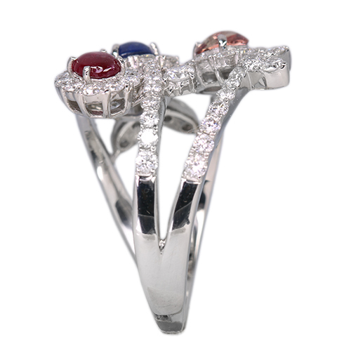 h*a様 クリーニング済♪サファイア0.3ct ダイヤモンド0.3ct pt90 h*a様